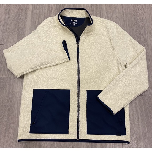 RHONE Other - Rhone Men's Jacket Full Zip Fleece Sweater Pockets Size XL Created In USA White